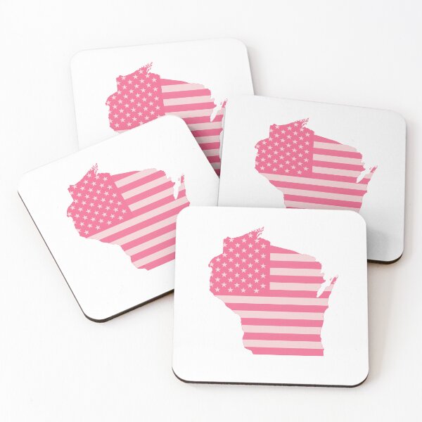 Item preview, Wisconsin USA Flag Silhouette – Stars and Stripes State Outline designed and sold by Paper Drip.