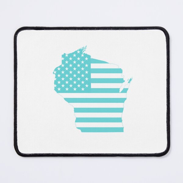 Item preview, Wisconsin USA Flag Silhouette – Stars and Stripes State Outline designed and sold by Paper Drip.
