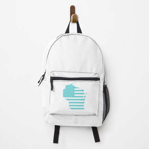 Item preview, Wisconsin USA Flag Silhouette – Stars and Stripes State Outline designed and sold by Paper Drip.