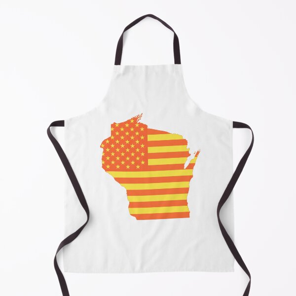 Item preview, Wisconsin USA Flag Silhouette – Stars and Stripes State Outline designed and sold by Paper Drip.
