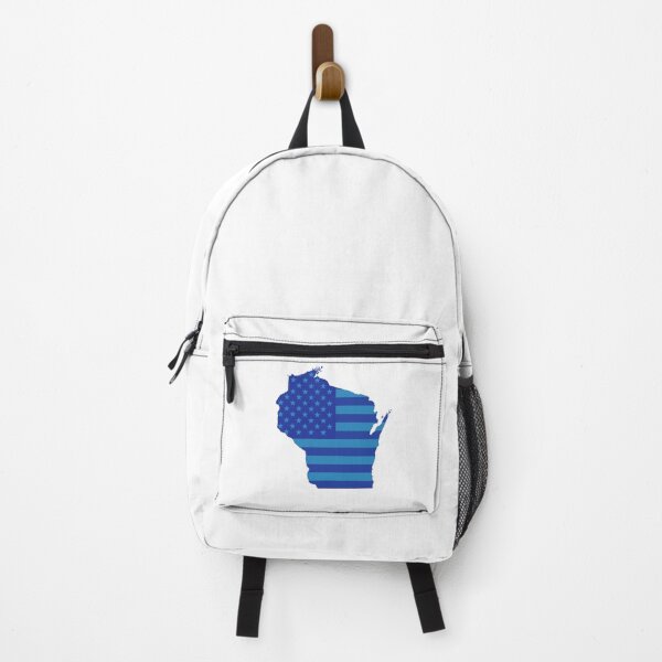 Item preview, Wisconsin USA Flag Silhouette – Stars and Stripes State Outline designed and sold by Paper Drip.