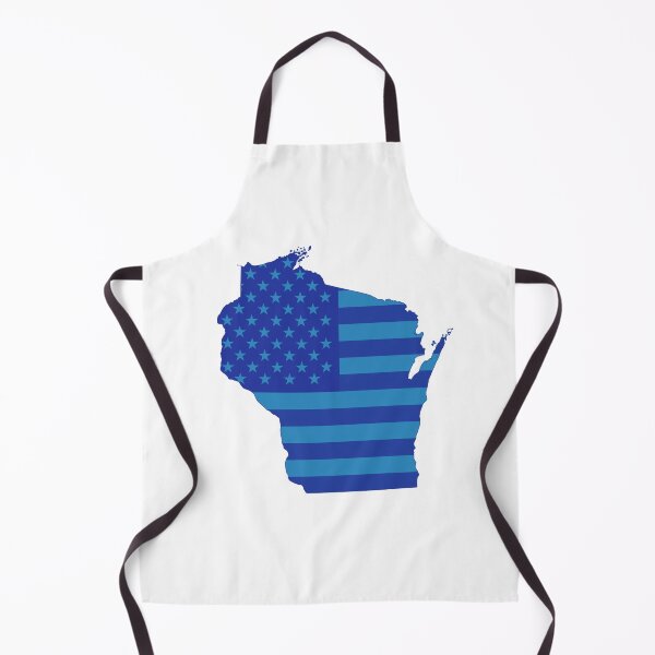 Item preview, Wisconsin USA Flag Silhouette – Stars and Stripes State Outline designed and sold by Paper Drip.