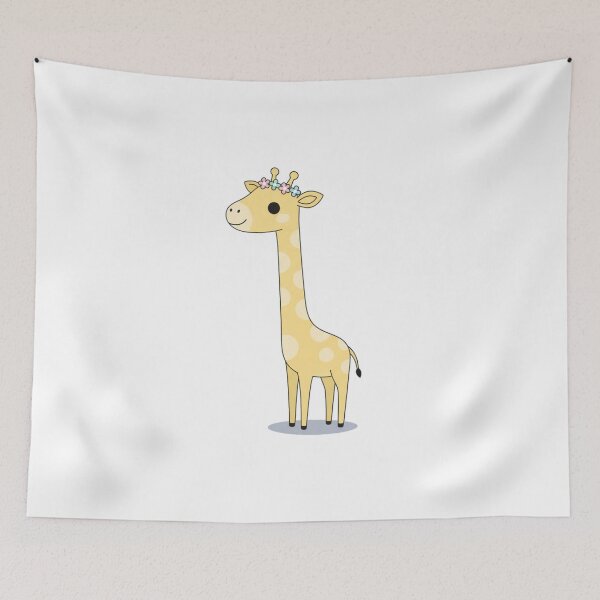 Item preview, Baby Giraffe with Flower Crown designed and sold by BloodMoonDesigns.