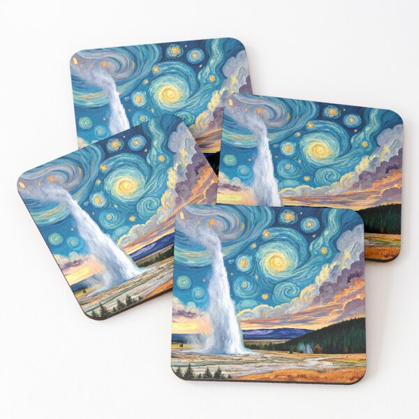 Item preview, Starry Night Old Faithful Yellowstone National Park designed and sold by Esskay Designs.