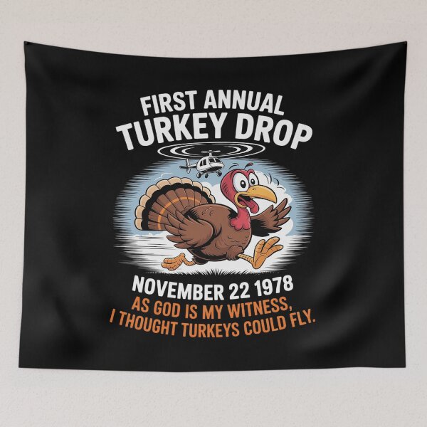 Item preview, Thanksgiving Turkey Drop As God Is My Witness Turkeys Fly 2  designed and sold by KotexTemu.