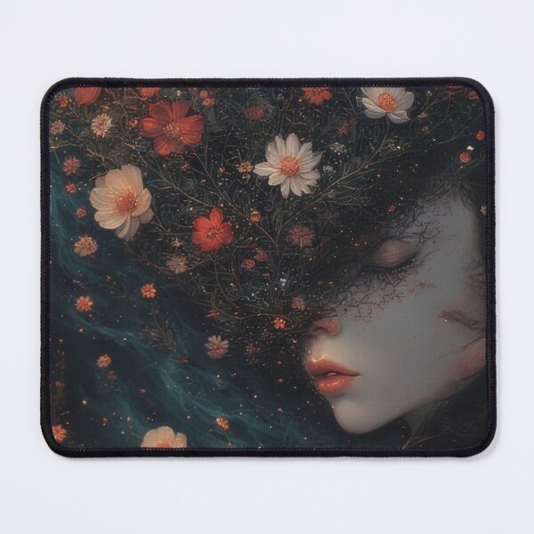 Item preview, Dreamy woman with flowers and stars designed and sold by Mianku | Für das Leben.