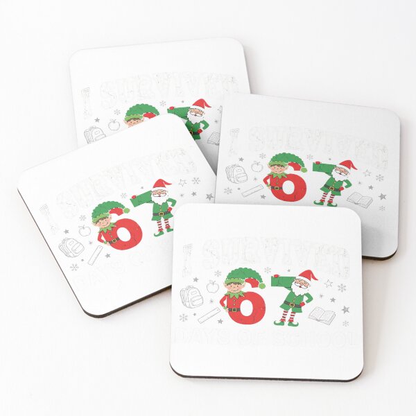 Item preview, I Survived 67 Days of School Christmas Santa Elf Teacher Student designed and sold by w66aboo.