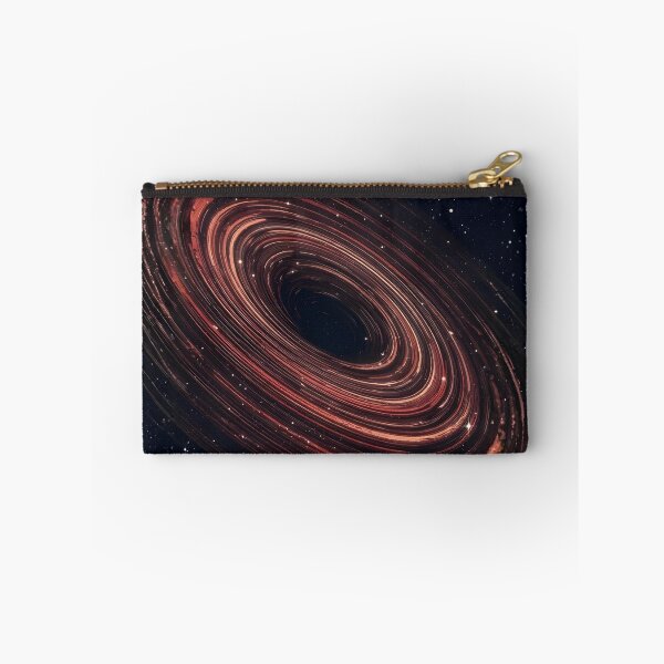 Item preview, Retro Cosmic Abyss: Crimson Black Hole & Vintage Sci-Fi Spiral Art Print designed and sold by DeluluWear.