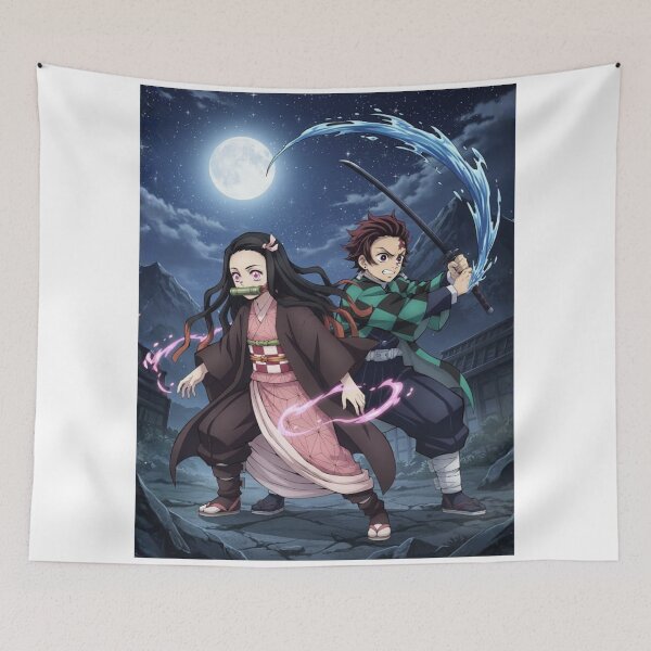 Item preview, Nezuko Kamado with Tanjiro Kamado, Demon Slayer, Kimetsu No Yaiba designed and sold by Innova_Creations.