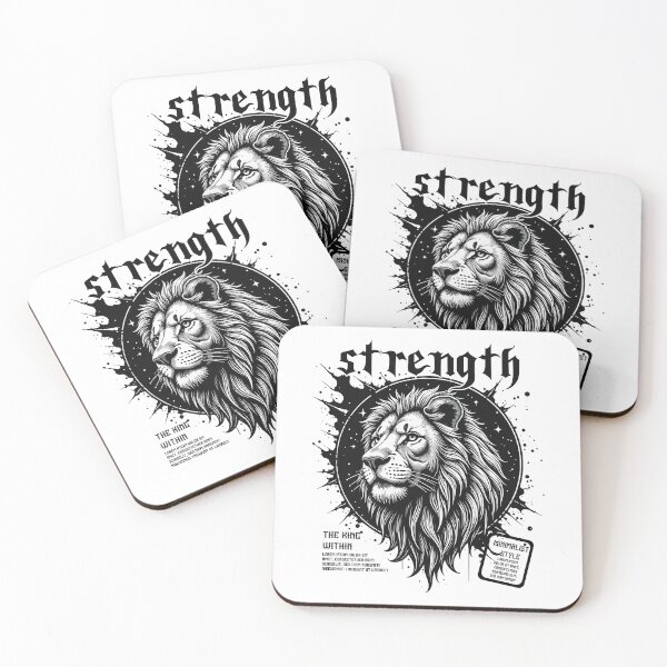 Item preview, Strength Minimalist Lion Head T-Shirt  Courage & Leadership Symbol Design designed and sold by Design-Pro-21.