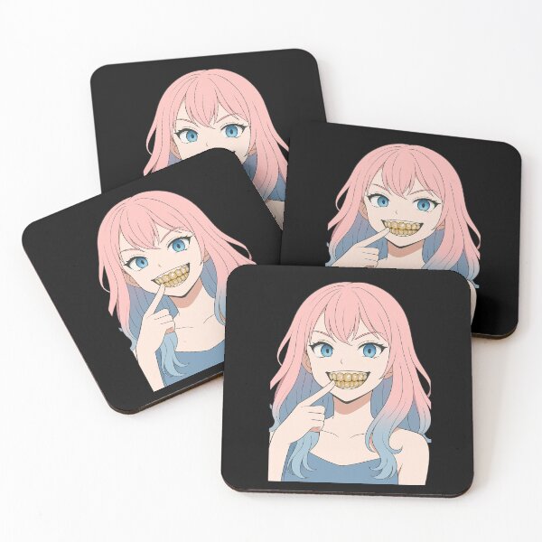 Item preview, Grillz Anime Girl with Diamond Grillz – Cool Smile Trendy Style Art designed and sold by flexxtees.