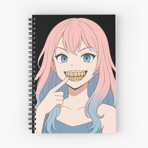 Item preview, Grillz Anime Girl with Diamond Grillz – Cool Smile Trendy Style Art designed and sold by flexxtees.