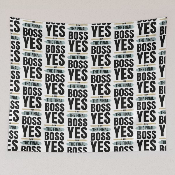 Item preview, Yes I Am the Final Boss Typography Design Variant designed and sold by TeeTimeTreasure.