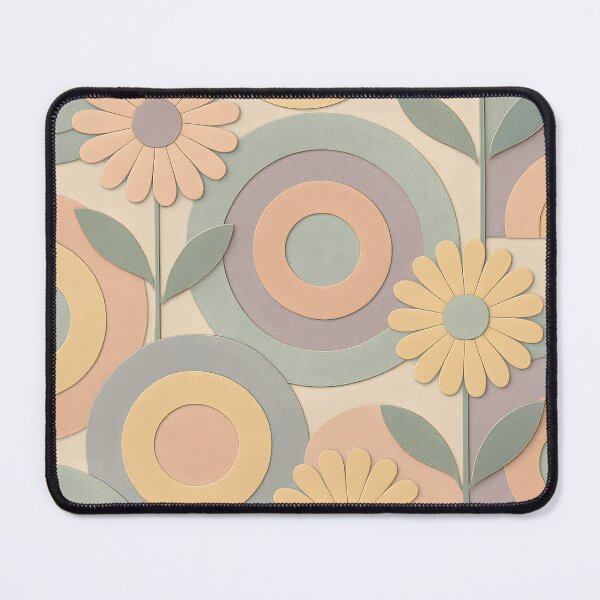Item preview, Concentric Circles x Asteraceae Art Print – Pastel Serenity designed and sold by Artsy-With.