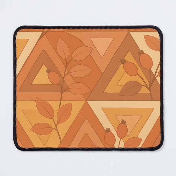 Item preview, Triangular Tessellation x Rosaceae Art Print – Warm Terracotta Palette designed and sold by Artsy-With.