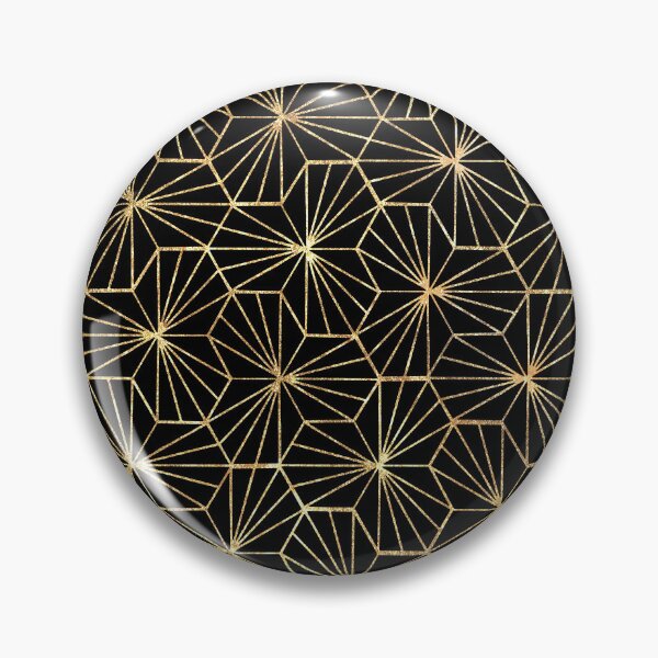 Item preview, Modern Vintage Art Deco Gold Black Star Pattern designed and sold by tanjica.