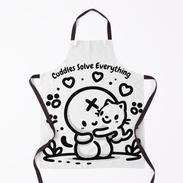 Item preview, Cuddles Solve Everything Cat Hug Love designed and sold by DrawDrip.