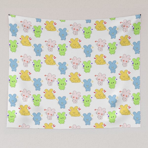 Item preview, Cute Kawaii Bunny Characters – Pastel & Colorful Illustration designed and sold by Flair-Fashion.