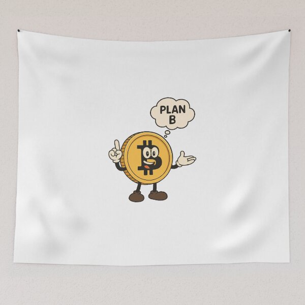 Item preview, Plan B Bitcoin Buddy – Cheeky Crypto Cartoon designed and sold by Latitude 1°N.