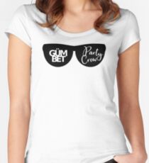 GĂĽmbet party crew with cool sunglasses / matching team Fitted Scoop T-Shirt