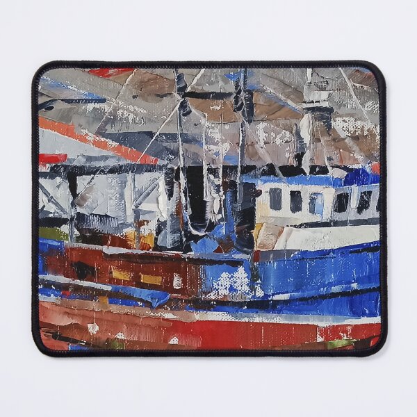 Item preview, Volodymyr Hlukhomanuk: Boat in City Port designed and sold by ukrainianvin.