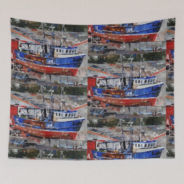 Item preview, Volodymyr Hlukhomanuk: Boat in City Port designed and sold by ukrainianvin.