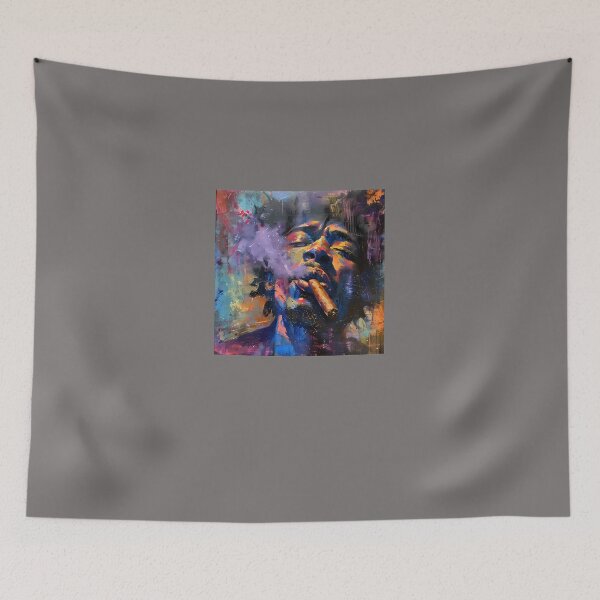 Item preview, PICTORIAL-POETRY--ART-BRUT-IMPRESSIONS-OF-A-CIGAR-SMOKING-MAN-IN-EXPRESSIVE-FORM designed and sold by InesFrank.