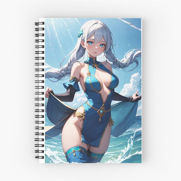 Item preview, Water Guardian Anime Waifu: Aquarelle Mizunagi in Blue Cheongsam designed and sold by iloveanimechibi.