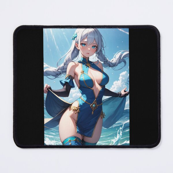 Item preview, Water Guardian Anime Waifu: Aquarelle Mizunagi in Blue Cheongsam designed and sold by iloveanimechibi.