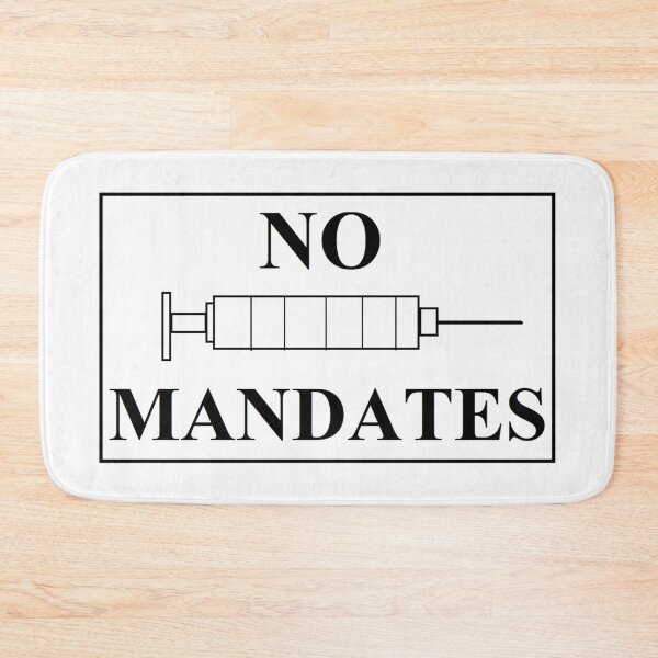 Item preview, No vaccine mandates logo designed and sold by AK Designs LLC of New Hampshire.