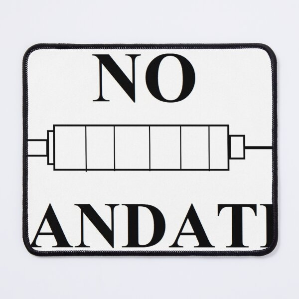 Item preview, No vaccine mandates logo designed and sold by AK Designs LLC of New Hampshire.