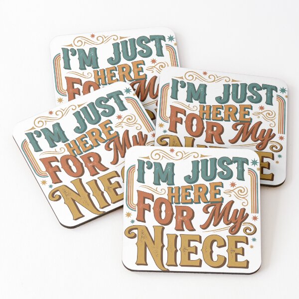 Item preview, I'm Just Here For My Niece Retro Vintage Typography designed and sold by InkImagination1.