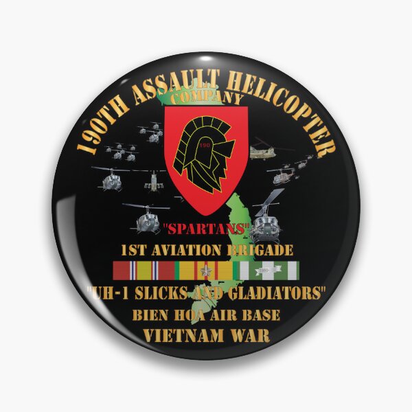 Item preview, Army - 190th Assault Helicopter Company - SSI - Red-  Gladiators - Bien Hoa Air Base, w VN SVC X 300 designed and sold by Military Insignia Products.