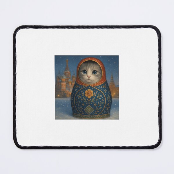 Item preview, Katiu Matryoshka – Slavic Winter Fantasy Cat Art designed and sold by LovelyCatGalaxy.