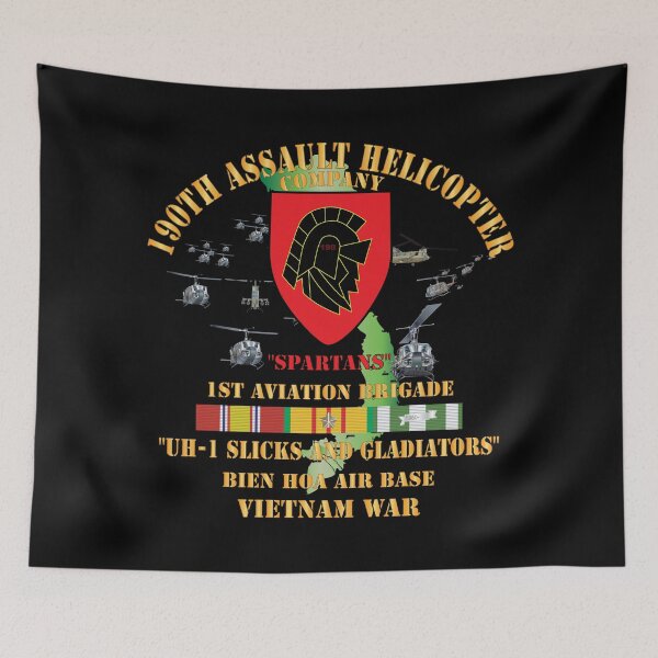 Item preview, Army - 190th Assault Helicopter Company - SSI - Red-  Gladiators - Bien Hoa Air Base, w VN SVC X 300 designed and sold by Military Insignia Products.
