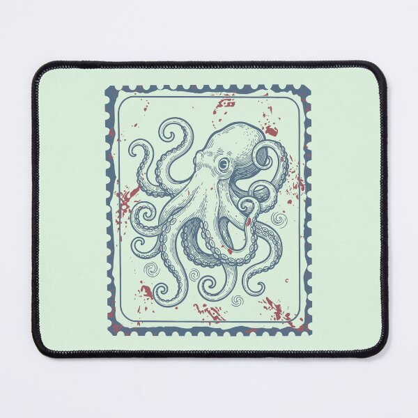 Item preview, Octopus Sea Animal Vintage Kraken Stamp designed and sold by Y-Vibes.