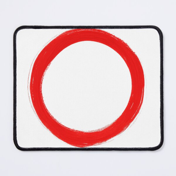 Item preview, Red Brushstroke Circle – Abstract Painted Ring Art designed and sold by SweetandSpicylife.