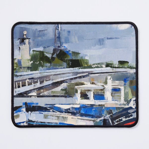 Item preview, Volodymyr Hlukhomanuk: Boats and Bridge designed and sold by ukrainianvin.