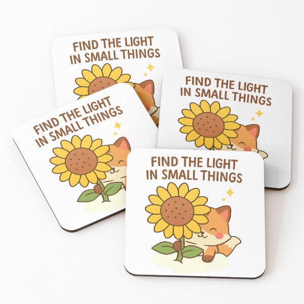 Item preview, Cute Fox & Sunflower – Find the Light designed and sold by MIArt Studio.