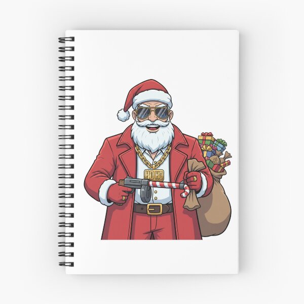 Item preview, Badass Santa Claus – Funny Gangster Christmas Character Illustration designed and sold by MiraDesignCo.