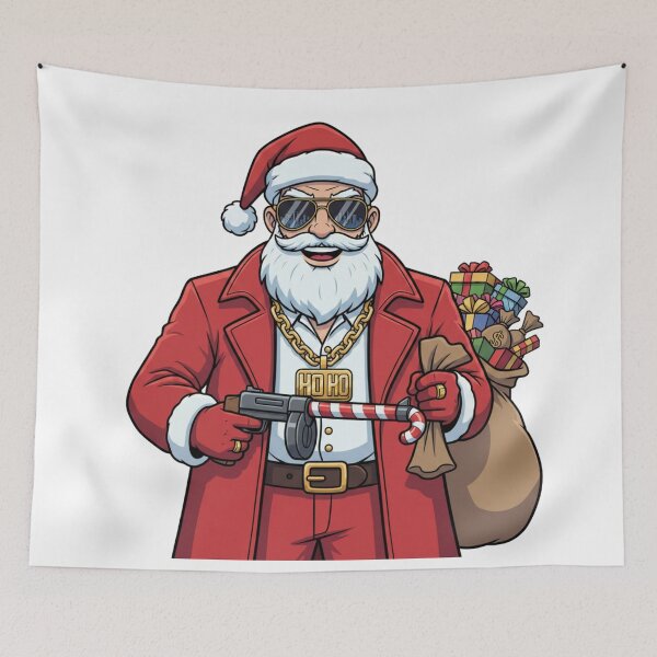 Item preview, Badass Santa Claus – Funny Gangster Christmas Character Illustration designed and sold by MiraDesignCo.