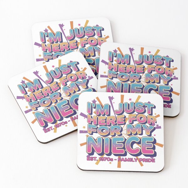 Item preview, I'm Just Here For My Niece Retro Vintage Typography designed and sold by InkImagination1.