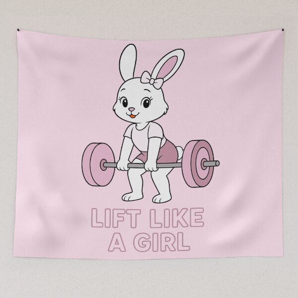 Item preview, Lift like a girl bunny  designed and sold by SkunksStash.