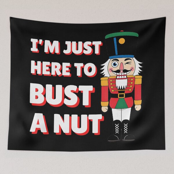 Item preview, Funny Christmas Nutcracker Bust A Nut Funny Christmas  designed and sold by JEFDodsonArt.