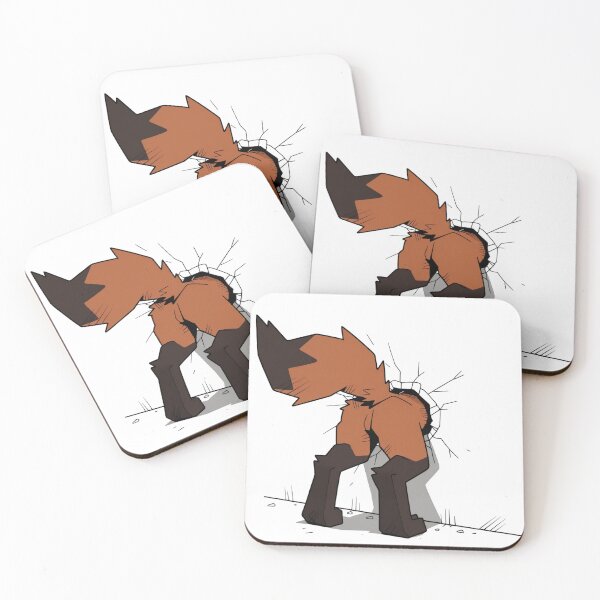 Item preview, Funny Red Fox Butt Stuck In Wall designed and sold by KaMow.