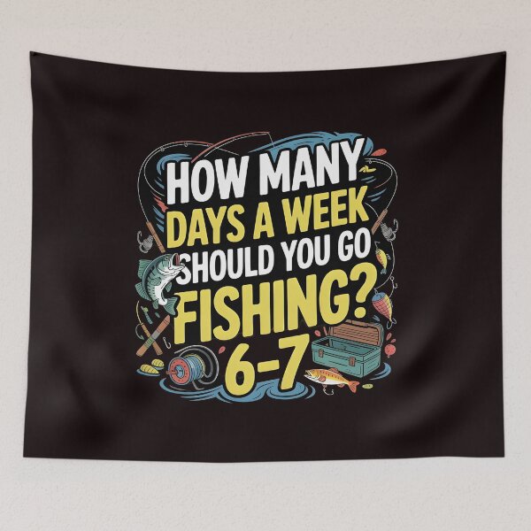Item preview, How Many Days Should You Go Fishing – Meme for Fishing Boys designed and sold by Redgiant87x.