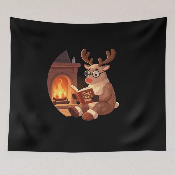 Item preview, Reindeer Reading Night Tales designed and sold by Aetheriswork.