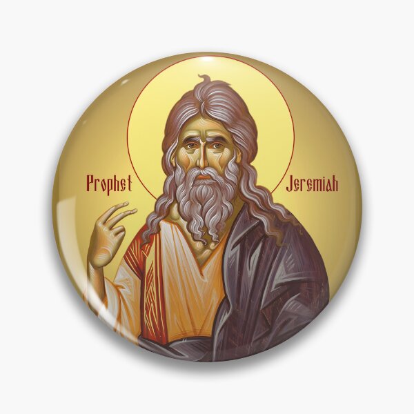 Item preview, icon Saint Prophet Jeremiah, Orthodox icon, inscription in English designed and sold by orthodox-icon.