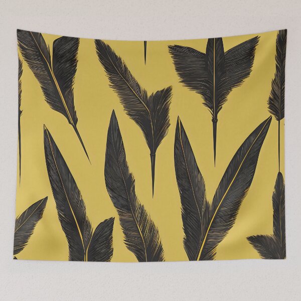 Item preview, Dark Feathers Dancing on a Warm Canvas. designed and sold by MissYouONLY.
