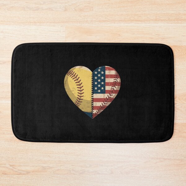 Item preview, Softball Heart American Flag 4Th Of July designed and sold by DianaStantzo.